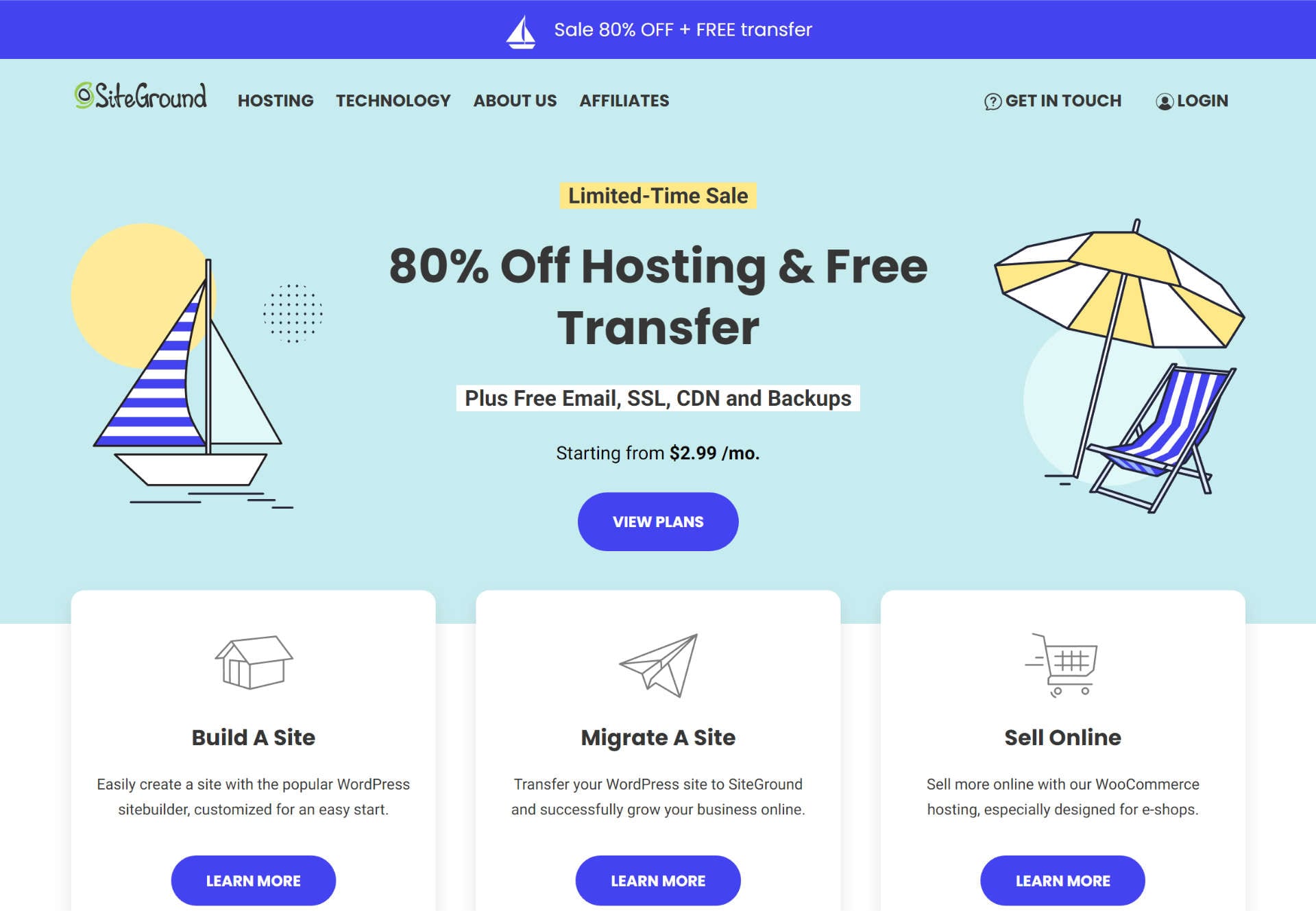 Elementor Cloud Hosting on Siteground