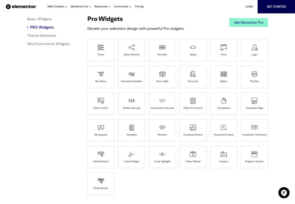 Elementor Pro Widgets