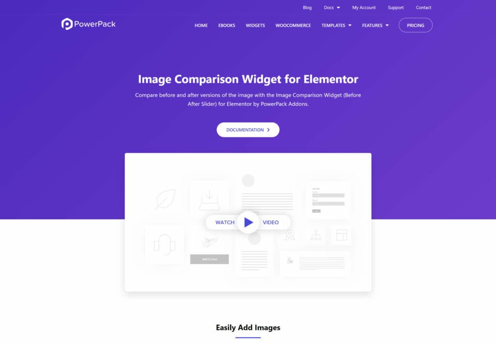 Elementor Powerpack Addon Before and After Slider Widget