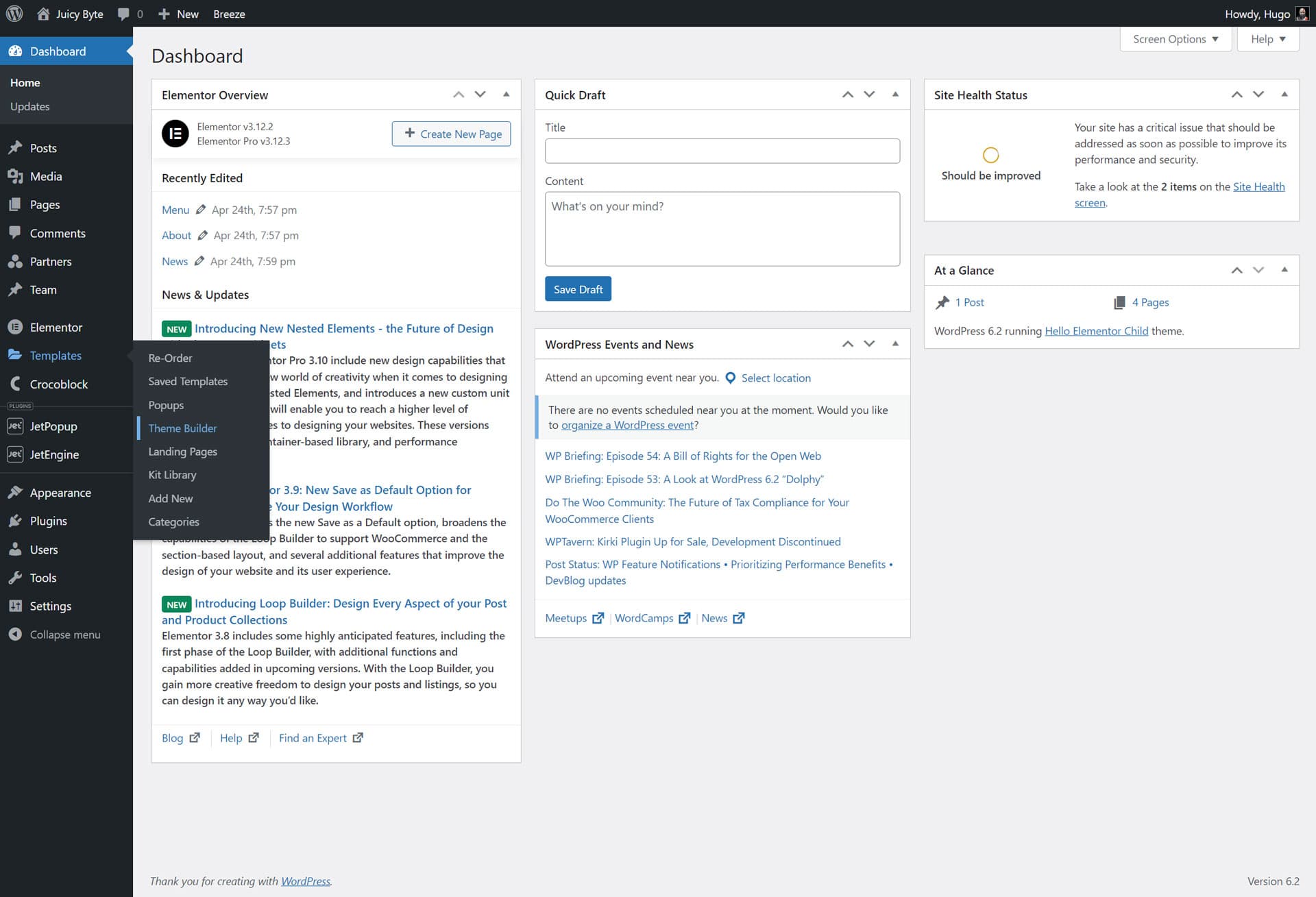 elementor 404 error builder