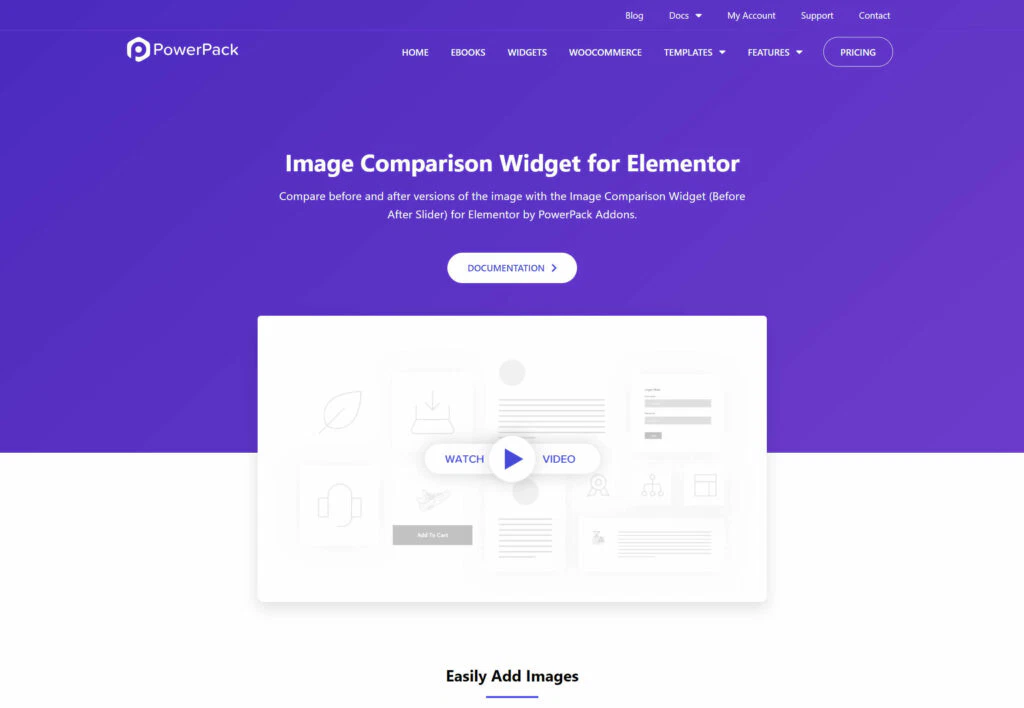 Elementor Powerpack Addon Before and After Slider Widget