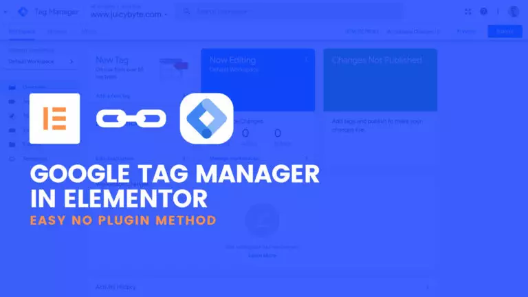 Add Google Tag Manager to Elementor